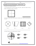 Breaking Shapes Into Halves and Quarters Worksheets