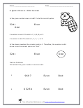 Even and Odd Numbers Within A Group Worksheets