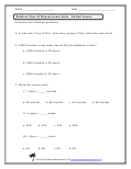 Relative Sizes of Measurement Units Worksheets