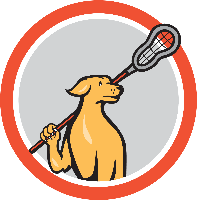 Dog with Lacrosse Stick