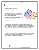 Printables Math Worksheets Land probability of the chance an event worksheets socks lesson preview