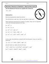 Printables Binomial Theorem Worksheet binomial theorem for expansion worksheets compass lesson sample preview