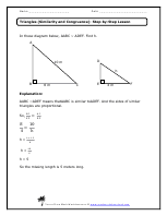 Worksheet Triangle Congruence Worksheet triangles similarity and congruence worksheets lesson preview image
