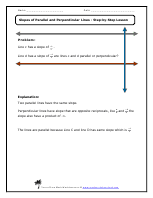 Worksheets Parallel And Perpendicular Lines Worksheet Answer Key slopes of parallel and perpendicular lines worksheets lesson preview image