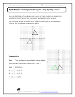 Rigid Motions and Congruent Triangles Worksheets