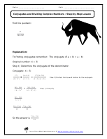 Conjugates and Dividing Complex Numbers Worksheets