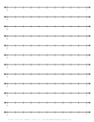 Horizontal Number Lines