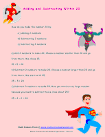 Super Hero Math Preview