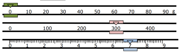 triple beam balance reading