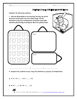 Distributive Property Of Multiplication Worksheets Baseball Bag Problem