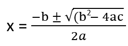 The quadratic formula