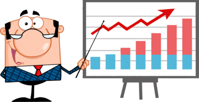 Man Displaying Positive Graph