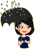 Female Umbrella under Rain