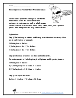 Fraction Word Problems W Mixed Operations Worksheets
