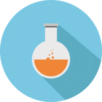 Blue Volumetric Flask