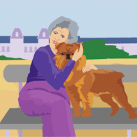 Aunt Sally with Her Dog