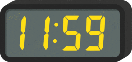 Digital Clock Reading 11:59