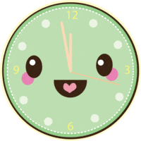 Happy face Clock at 11:58